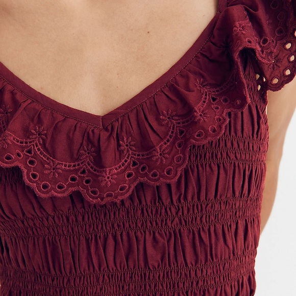 NWOT / Madewell Petite Lucie Embroidered Cotton Midi Dress - Picture 4 of 9